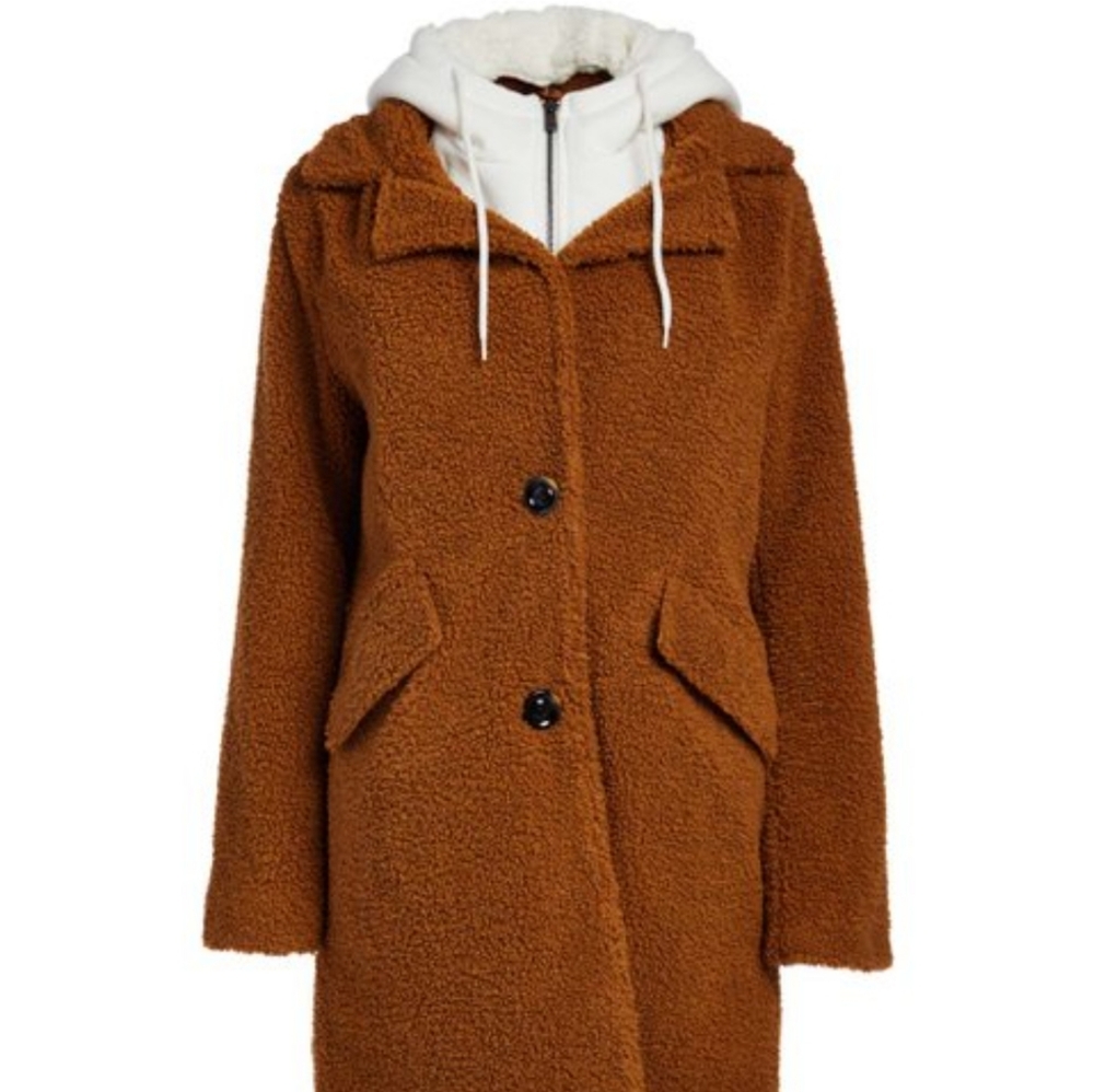 NWT Sherpa Coat w/ removable Hood